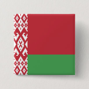 Badge Carré 5 Cm Drapeau de la Biélorussie