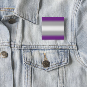 Badge Carré 5 Cm Drapeau de la fierté grise sexuelle à dégradé – Dr
