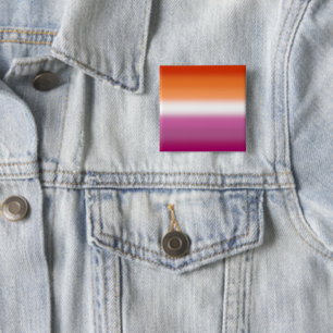 Badge Carré 5 Cm Drapeau de la fierté lesbienne à dégradé – Drapeau