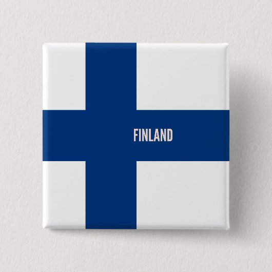 Badge Carré 5 Cm Drapeau de la Finlande (Devant)