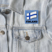 Badge Carré 5 Cm Drapeau de la Finlande conception personnalisée (En situation)