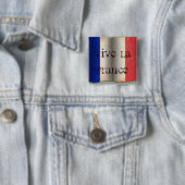 Badge Carré 5 Cm Drapeau de la France (En situation)