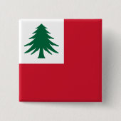 Badge Carré 5 Cm Drapeau de la Nouvelle-Angleterre (Devant)