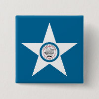 Drapeau de la ville de Houston, Texas Button