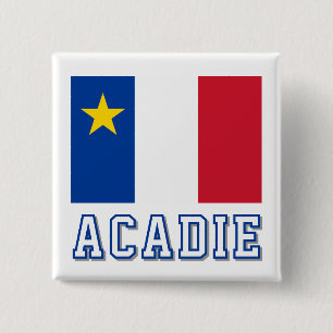 Badge Carré 5 Cm Drapeau de l'Acadie