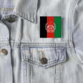 Badge Carré 5 Cm Drapeau de l'Afghanistan (En situation)