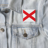 Badge Carré 5 Cm Drapeau de l'Alabama (En situation)