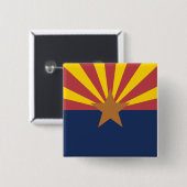 Badge Carré 5 Cm Drapeau de l'Arizona (Devant & derrière)