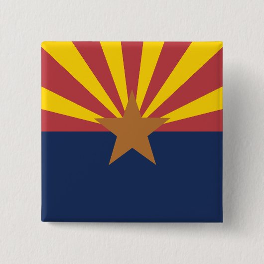Badge Carré 5 Cm Drapeau de l'Arizona (Devant)