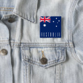 Badge Carré 5 Cm Drapeau de l'Australie (En situation)