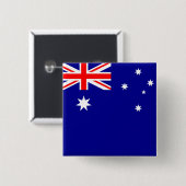 Badge Carré 5 Cm Drapeau de l'Australie (Devant & derrière)