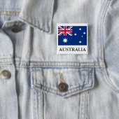Badge Carré 5 Cm Drapeau de l'Australie (En situation)