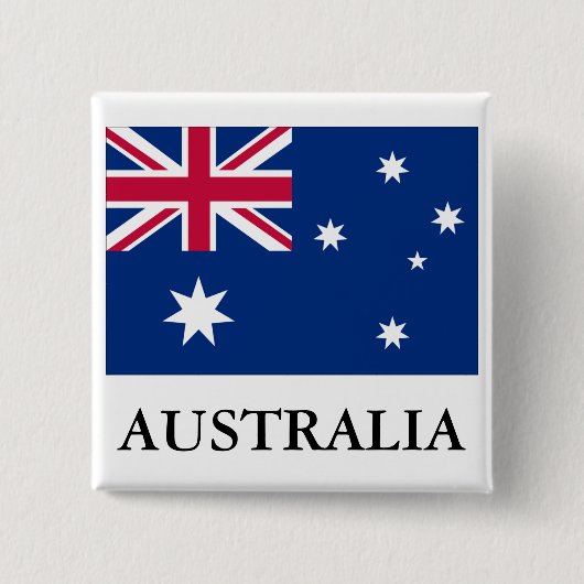 Badge Carré 5 Cm Drapeau de l'Australie (Devant)