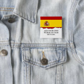 Badge Carré 5 Cm Drapeau de l'Espagne (En situation)