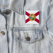 Badge Carré 5 Cm Drapeau de l'État de Floride (En situation)