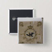 Badge Carré 5 Cm Drapeau de l'infanterie prussienne (Devant & derrière)