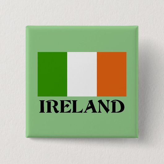 Badge Carré 5 Cm Drapeau de l'Irlande (Devant)
