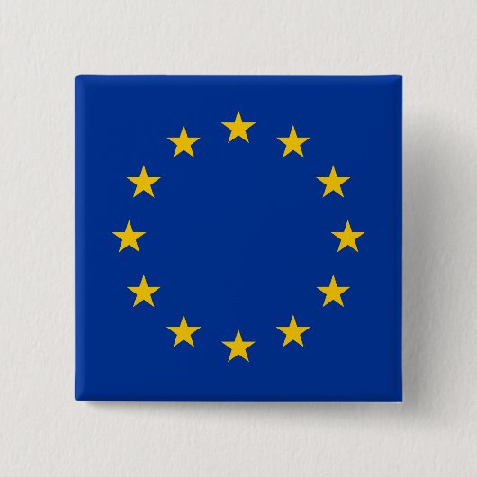 Badge Carré 5 Cm Drapeau de l'Union européenne (UE) (Europe) (Devant)