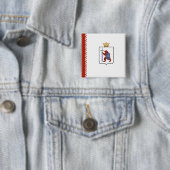 Badge Carré 5 Cm Drapeau de Mari El (En situation)
