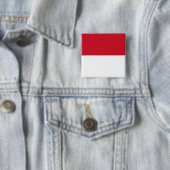 Badge Carré 5 Cm Drapeau de Monaco (En situation)