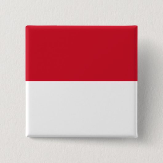 Badge Carré 5 Cm Drapeau de Monaco (Devant)