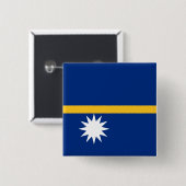 Badge Carré 5 Cm Drapeau de Nauru (Devant & derrière)