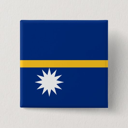 Badge Carré 5 Cm Drapeau de Nauru (Devant)