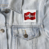 Badge Carré 5 Cm Drapeau de ondulation de la Suisse (En situation)