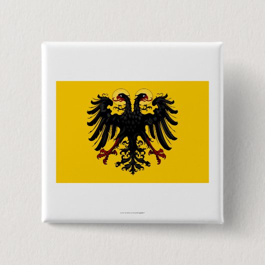 Badge Carré 5 Cm Drapeau de Saint Empire Romain (Devant)
