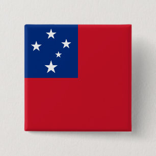 Badge Carré 5 Cm Drapeau de Samoa