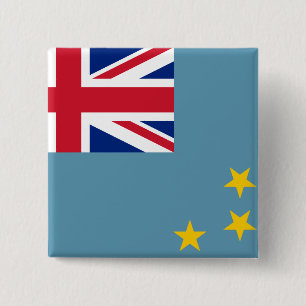 Badge Carré 5 Cm Drapeau de Tuvalu (Tuvaluan)