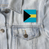 Badge Carré 5 Cm Drapeau des Bahamas (En situation)