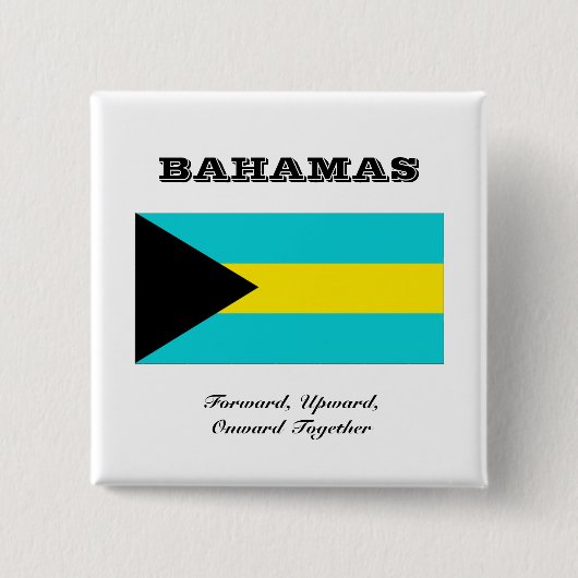 Badge Carré 5 Cm Drapeau des Bahamas (Devant)