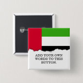 Badge Carré 5 Cm Drapeau des Émirats arabes unis (Devant & derrière)