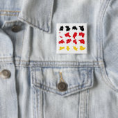 Badge Carré 5 Cm Drapeau des États allemands (En situation)