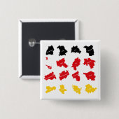 Badge Carré 5 Cm Drapeau des États allemands (Devant & derrière)