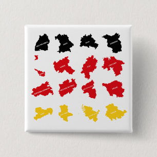 Badge Carré 5 Cm Drapeau des États allemands