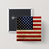 Badge Carré 5 Cm Drapeau des Etats-Unis (Devant & derrière)