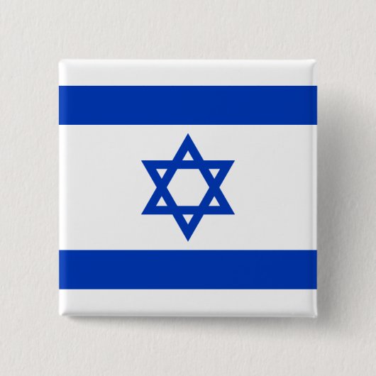 Badge Carré 5 Cm Drapeau d'Israël (Devant)