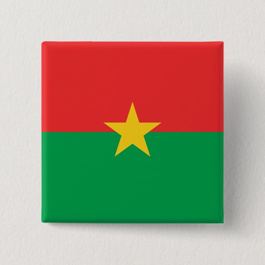 Badge Carré 5 Cm Drapeau du Burkina Faso (Devant)
