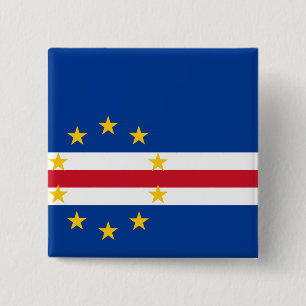 Badge Carré 5 Cm Drapeau du Cap-Vert