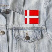 Badge Carré 5 Cm Drapeau du Danemark (En situation)