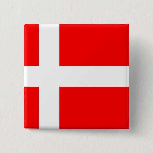 Badge Carré 5 Cm Drapeau du Danemark (Devant)
