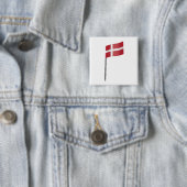 Badge Carré 5 Cm Drapeau du Danemark (En situation)