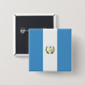 Badge Carré 5 Cm Drapeau du Guatemala (Devant & derrière)