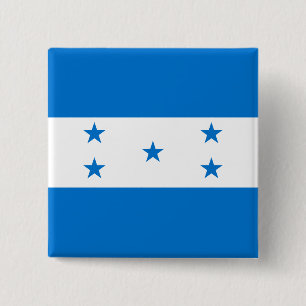 Badge Carré 5 Cm Drapeau du Honduras