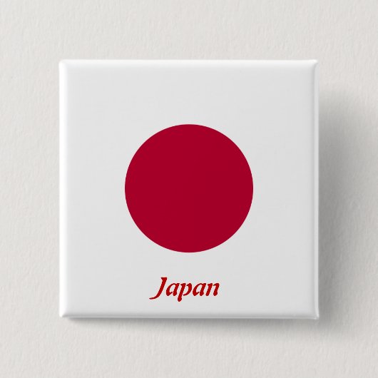 Badge Carré 5 Cm Drapeau du Japon (Devant)