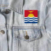 Badge Carré 5 Cm Drapeau du Kiribati (En situation)