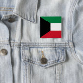 Badge Carré 5 Cm Drapeau du Koweït (En situation)