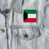 Badge Carré 5 Cm Drapeau du Koweït (En situation)